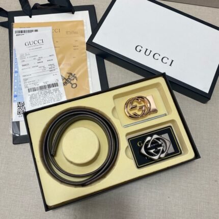 Gucci double button gift set, simple and elegant, noble and luxurious