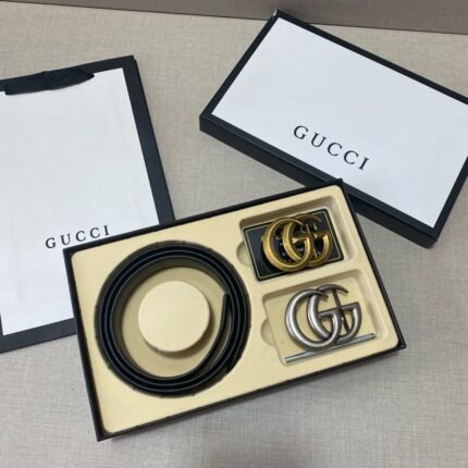 Gucci double button gift box set, simple and elegant, elegant and luxurious