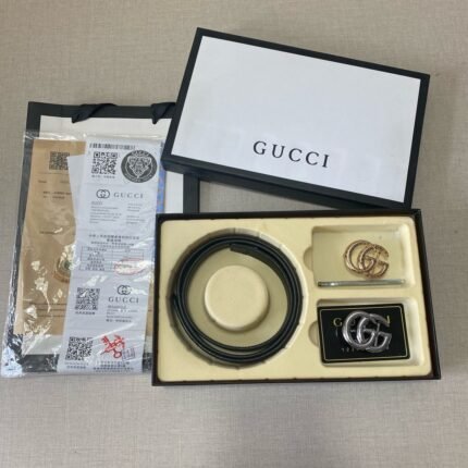 Gucci double button gift box set, simple and elegant, low-key luxury