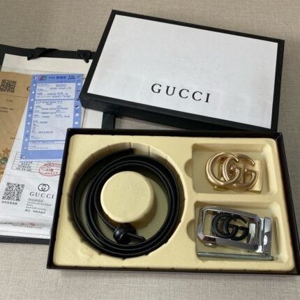 Gucci double button gift box set, simple and elegant, noble and elegant