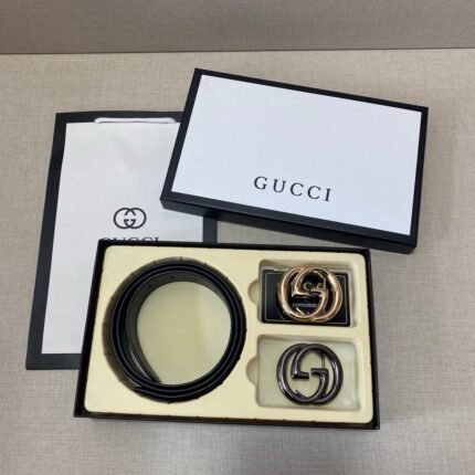 Gucci double button gift box set, simple and elegant, noble and elegant