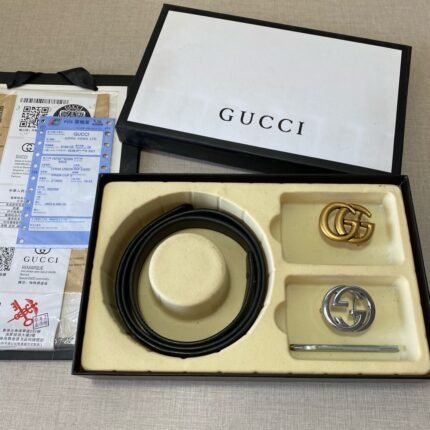 Gucci double button gift box set, high-end luxury, noble and elegant