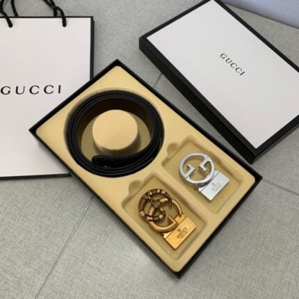 Gucci double button gift box set, simple and elegant, luxurious and elegant