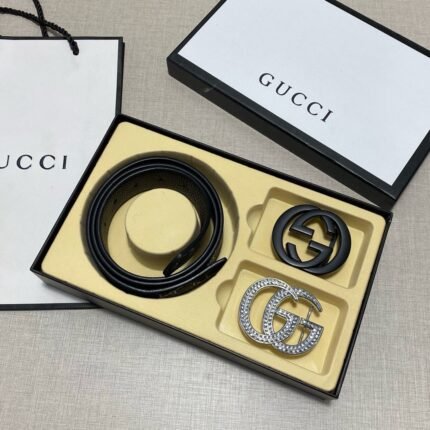 Gucci double button gift box set, simple and elegant, noble and elegant