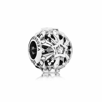 Pandora 925 silver 791563CZ snowflake necklace decoration