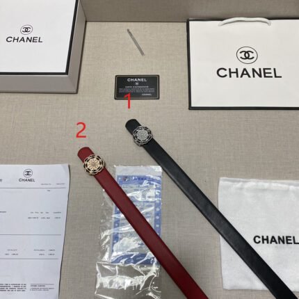 Chanel Classic Round Diamond Ring Buckle with Double Sided Usable Belt, Simple, Elegant, Noble, Luxury