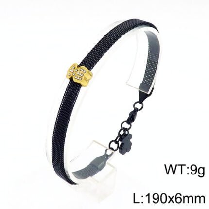 TOUS stainless steel material Spanish bear black minimalist bracelet