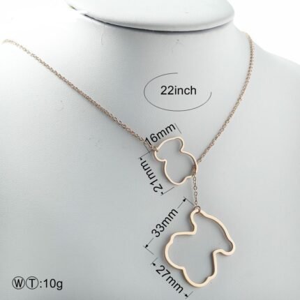 TOUS 925 Silver Spanish Little Bear Frame Decorative Necklace Pendant