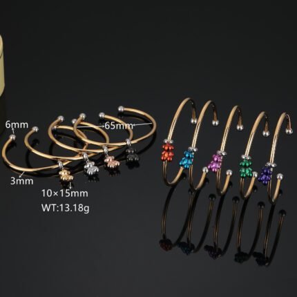 TOUS 925 Silver Spanish Bear Multi Color Style Bracelet