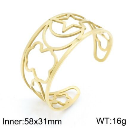 TOUS Stainless Steel Material Spanish Bear Colorful Frame Combination Bracelet