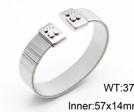 TOUS Stainless Steel Multi Color Spanish Bear Wide Bracelet