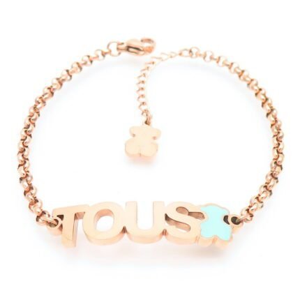 TOUS Stainless Steel Love Brand Necklace Blue Pink Bear Bracelet
