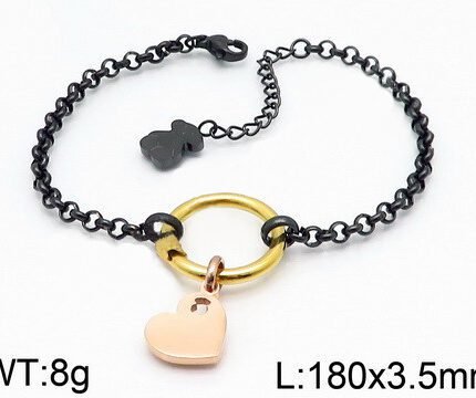 TOUS 925 Silver Multi Color Matching Bear Love Bracelet