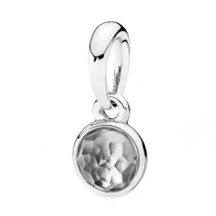 Pandora's April birthstone pendant jewelry accessories DIY simple and delicate high-end