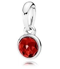 Pandora's July birthstone pendant jewelry accessories DIY simple and delicate high-end