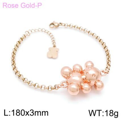 TOUS Stainless Steel Multi Color Spanish Three Dimensional Ball Bear Bracelet