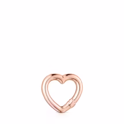 Small Hold heart Ring in Rose Vermeil