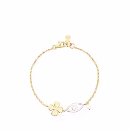 Silver Vermeil and Silver TOUS Good Vibes Bracelet with Pearl
