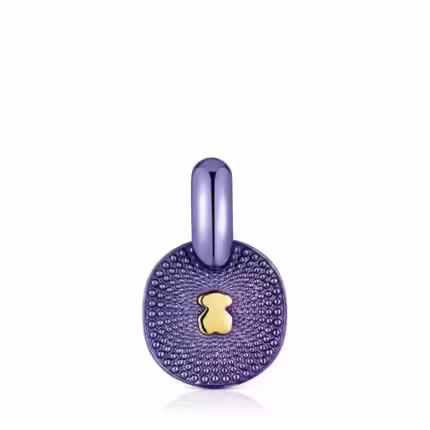 Oursin mauve silver Pendant