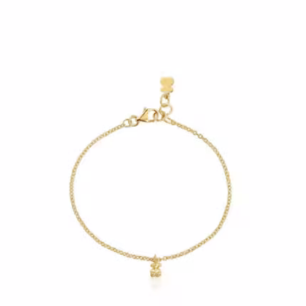 Chain Bracelet with 18 kt gold plating over silver and round rings Bold Bear SAR 549