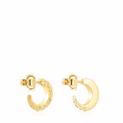 Hoop earrings with 18kt gold plating over silver Dybe