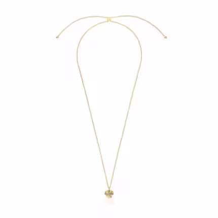 Medium 18 kt gold-plated silver heart Necklace with rhodolite Lligat