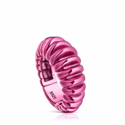 Fuchsia silver Virtual Garden Ring