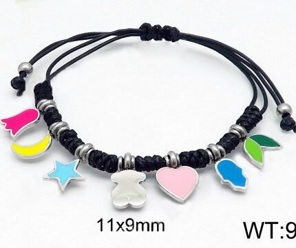 TOUS 925 Silver 7 Graphics 7 Colors Hand Rope