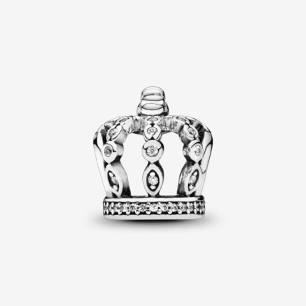 Pandora 925 silver 792058CZ hollow crown string decoration