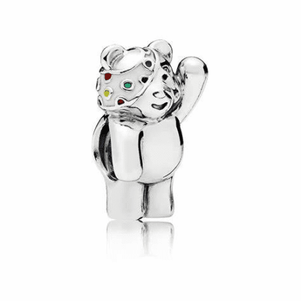 Pandora 925 Silver 796255ENMX Painted Bear String Decoration