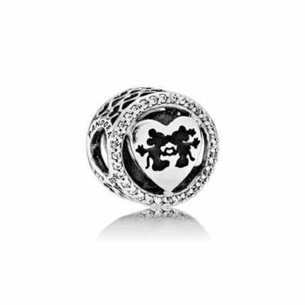 Pandora 925 Silver 791957CZ Disney Mickey and Minnie Love String