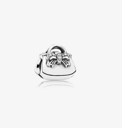 Pandora 791534CZ 925 Silver Shiny Handbag String Decoration