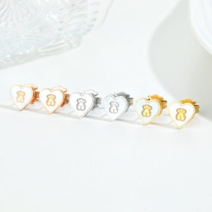 TOUS 925 Silver Spanish Bear Love Earnail