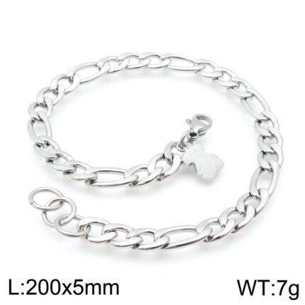 TOUS Stainless Steel Bear Advanced Ring Buckle Bracelet