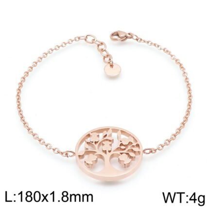 TOUS Stainless Steel Multi Color Spanish Bear Round Brand Tree Bear Bracelet