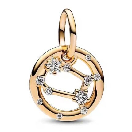 Pandora Zodiac Symbol Small Ring Gemini Pendant Jewelry DIY Accessories Simple and Advanced