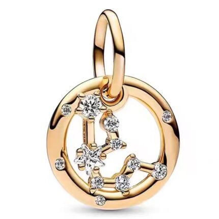 Pandora Zodiac Symbol Small Ring Aquarius Pendant Jewelry DIY Accessories Simple and Advanced