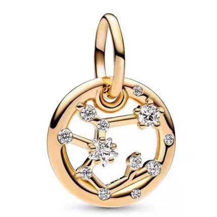 Pandora Zodiac Symbol Small Ring Pisces Pendant Jewelry DIY Accessories Simple and High-end