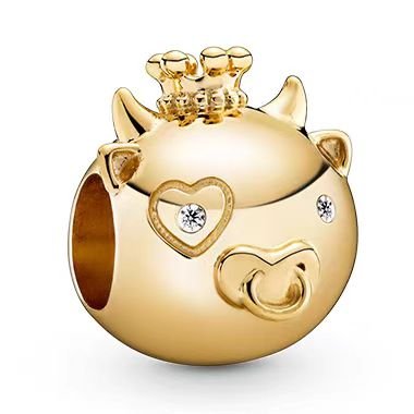 Pandora zodiac cute Taurus pendant jewelry DIY accessories simple and high-end