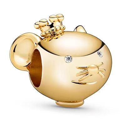 Pandora Zodiac Cute Golden Rat Pendant Jewelry DIY Accessories Simple and Advanced