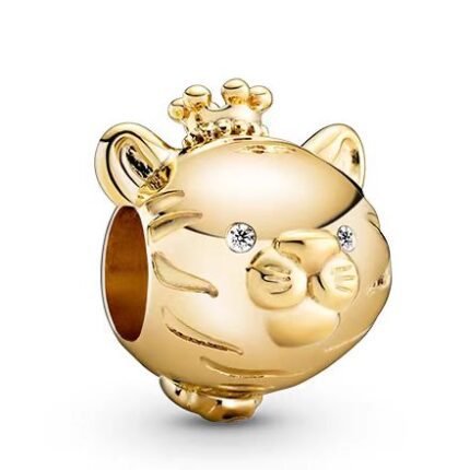 Pandora Zodiac Cute Golden Tiger Pendant Jewelry DIY Accessories Simple and High-end