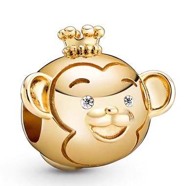 Pandora Zodiac Cute Golden Monkey Pendant Jewelry DIY Accessories Simple and Advanced