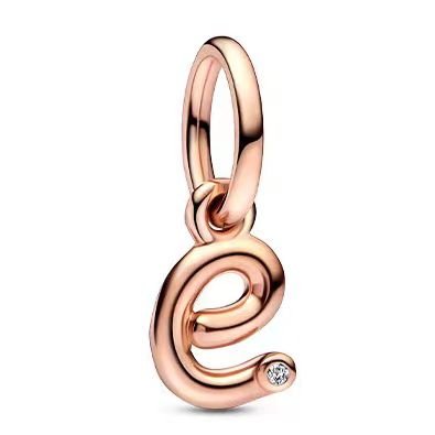 Pandora 26 letter e pendant jewelry accessories DIY simple and exquisite