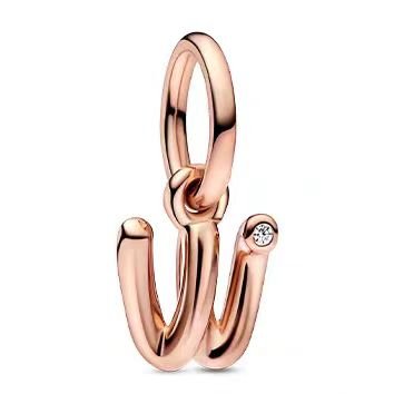 Pandora 26 letter w pendant jewelry accessories DIY simple and exquisite