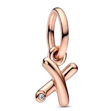 Pandora 26 letter x pendant jewelry accessories DIY simple and exquisite