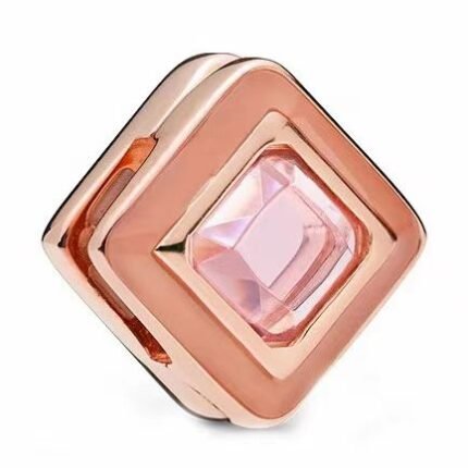 Pandora's small square jewelry accessories DIY simple and delicate high-end