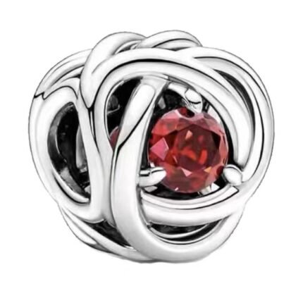 Pandora's July birthstone pendant jewelry accessories DIY simple and delicate high-end