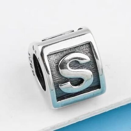 Pandora 26 Letter S Pendant Jewelry Accessories DIY Simple and exquisite