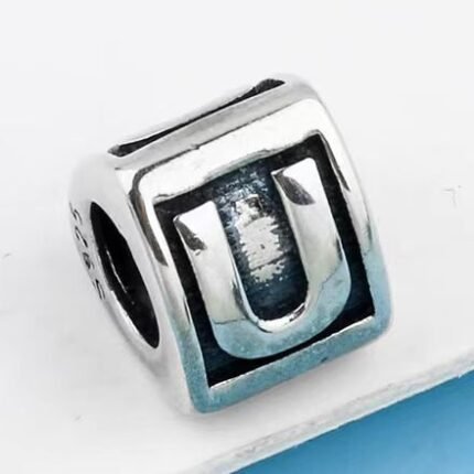 Pandora 26 letter U pendant jewelry accessories DIY simple and exquisite