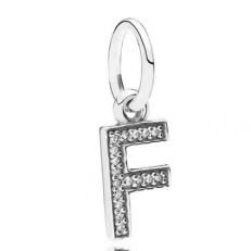 Pandora 26 letters F with diamond pendant jewelry accessories DIY simple and exquisite